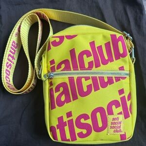 Anti Social Social Club Yellow and Pink Crossbody Bag